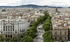View of Barcelona la rambla
