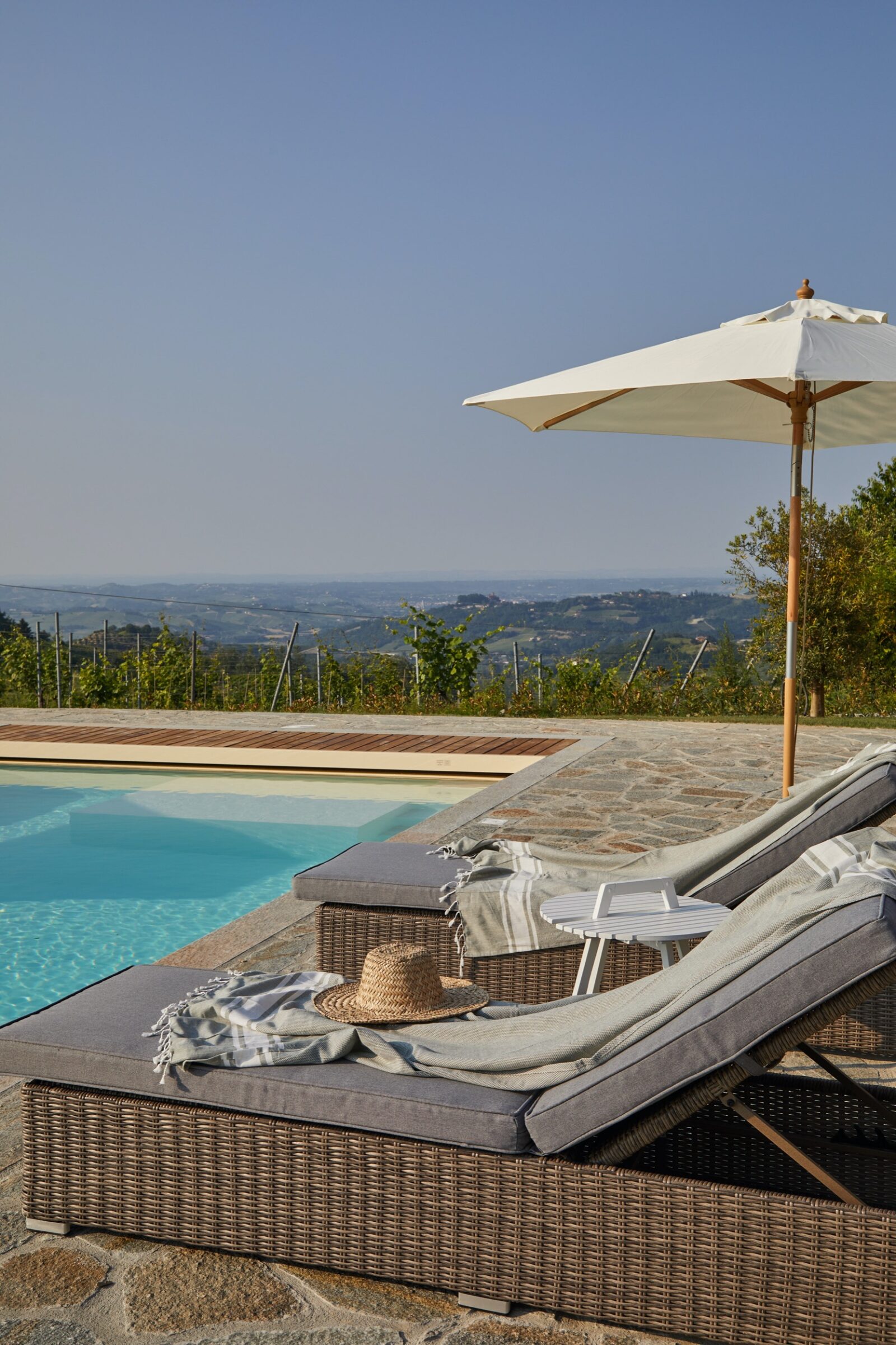 Piedmont Italy house poolside