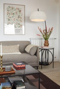 Villefranche apartment holiday home living room sofa table
