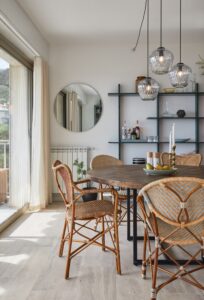 Villefranche apartment holiday home dining area table chairs