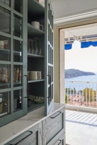 Villefranche apartment holiday home kitchen terrace ocean view