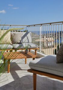 Villefranche apartment holiday home terrace lounge area ocean view