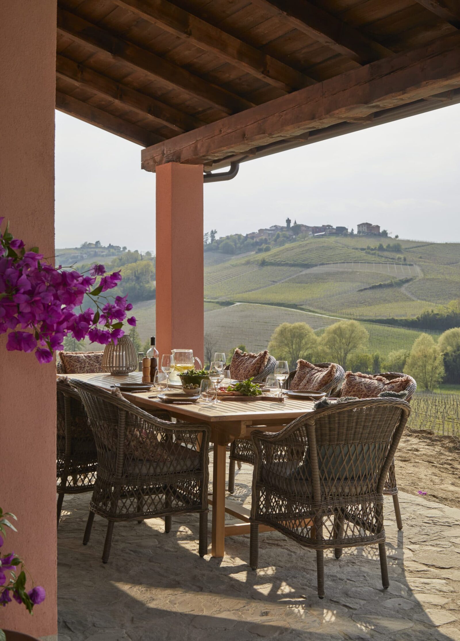 Piedmont Italy house terrace view
